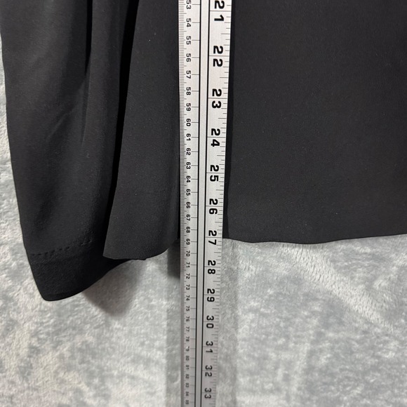 COS Boat Neck Ruched Side Black Silk Top Size 2 - Picture 12 of 14